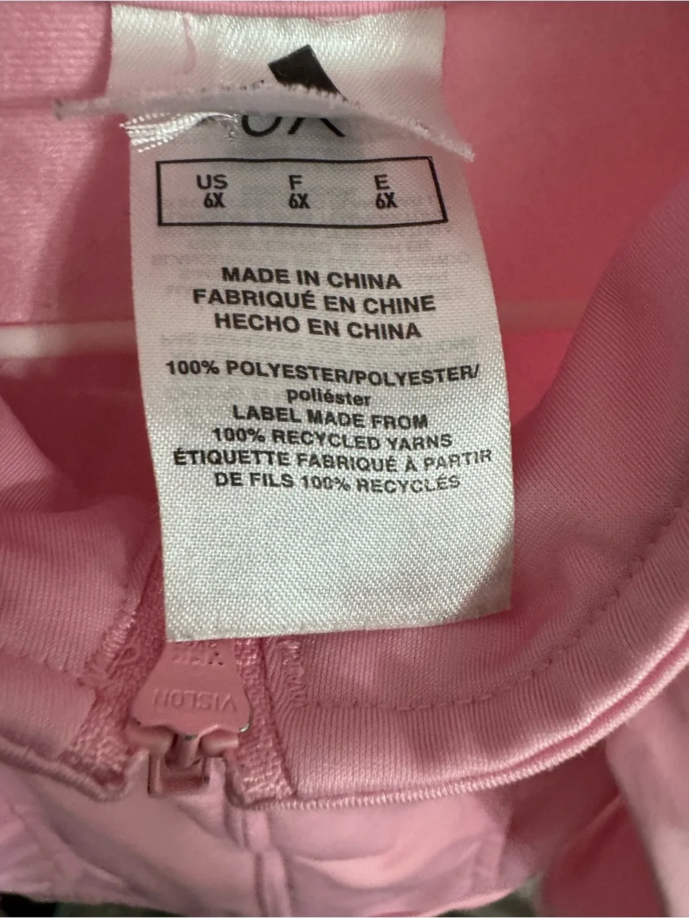 adidas Kids Pink Track Jacket with White Stripes
